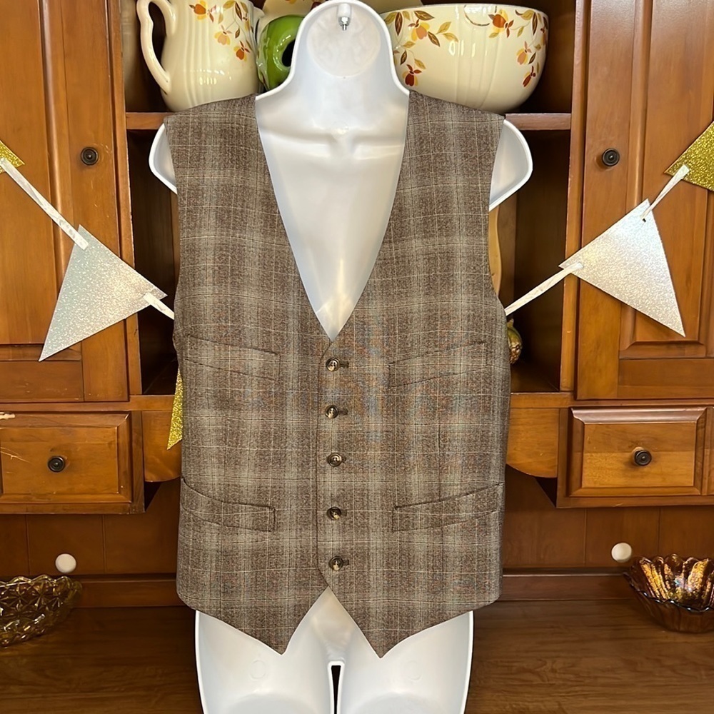 Union International Collection 100% Virgin Wool 2 Piece Blazer & Vest Set 48R - Picture 11 of 12